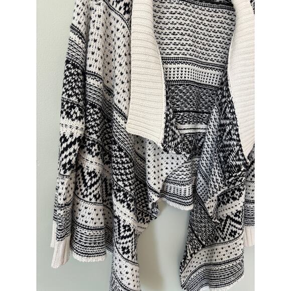 Anthropologie Geometric Open Front Cardigan Sweater S/M - Picture 3 of 10